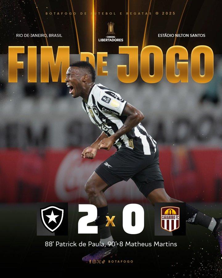 Botafogo vence primeira na Copa Libertadores